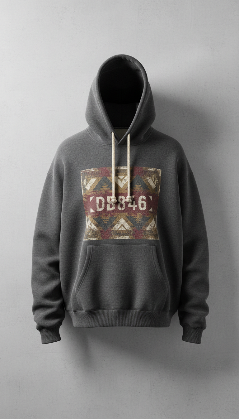 Heavyweight Graphic Hoodie Raw Cotton