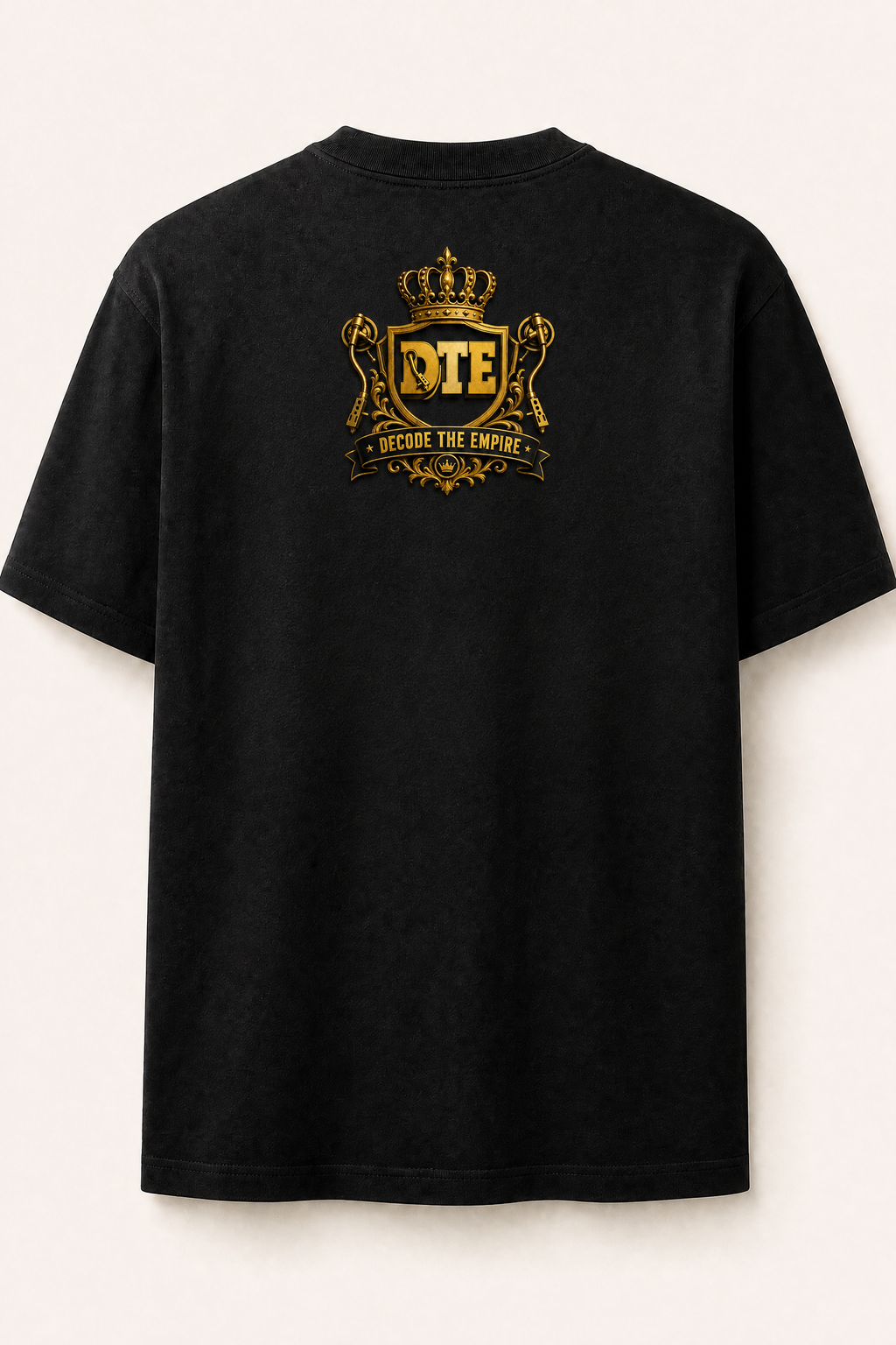 I Can’t Live Without My Radio — Black Graphic T-Shirt with DTE Back Crest